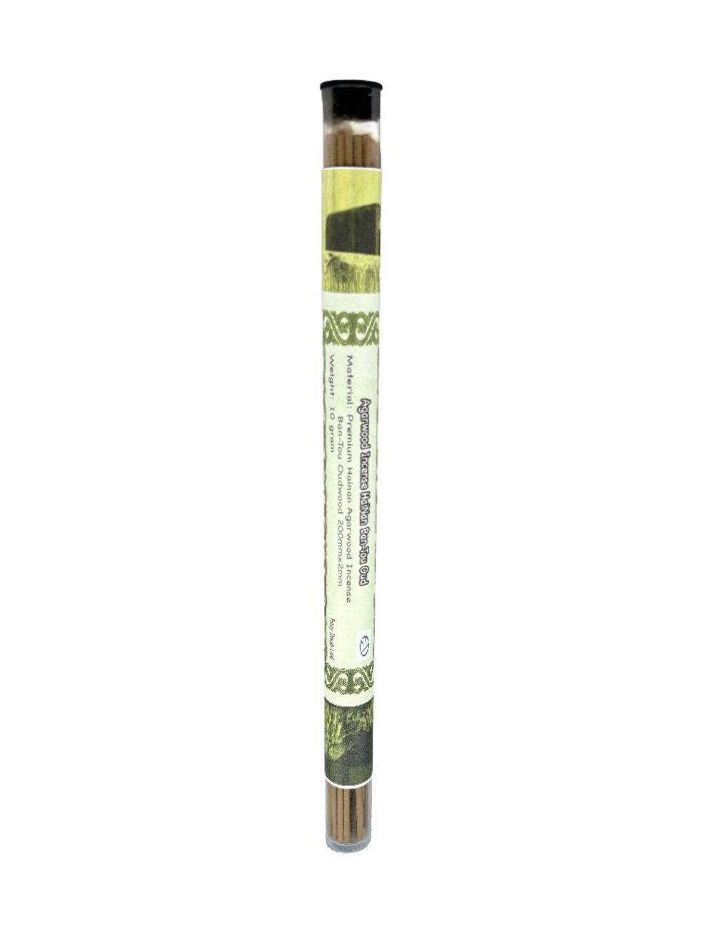 Hainan Ban-Tou Agarwood Incense Sticks 10g Natural Oud Meditation 8.27" Tube